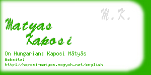 matyas kaposi business card