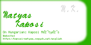 matyas kaposi business card